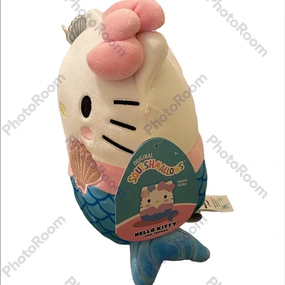 Sanrio Squishmallow MERMAID HELLO KITTY  6.5” and Hello Kitty Tab Journal NWT - Picture 5 of 8